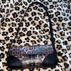 Steve Madden Leopard and Black Shoulder Bag